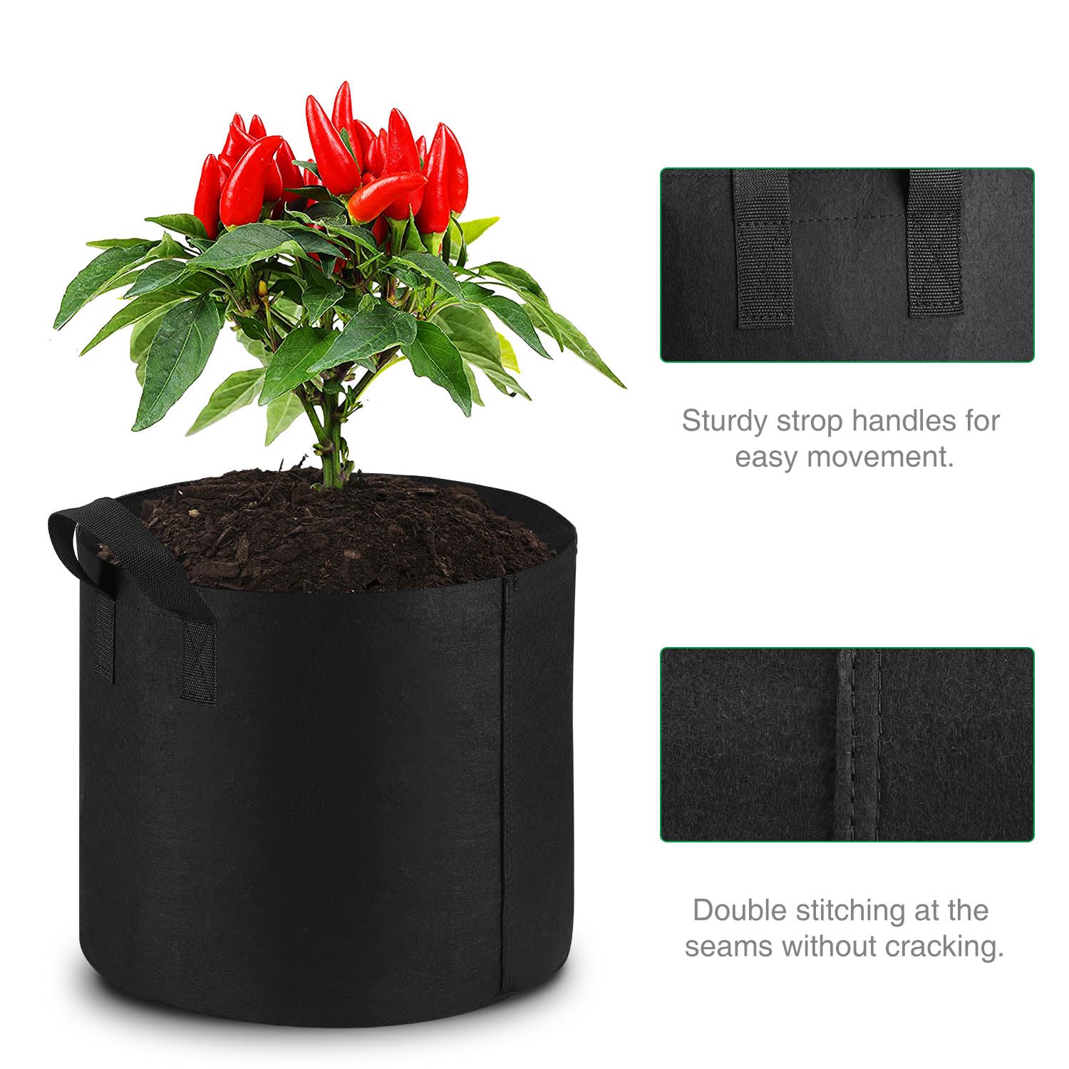Lyincat 16-inch diameter bags fit standard 10-gallon setups or larger containers.