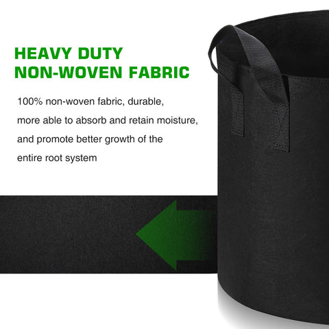 Lyincat grow bag dimensions 12.2 inch diameter and 10.2 inch height