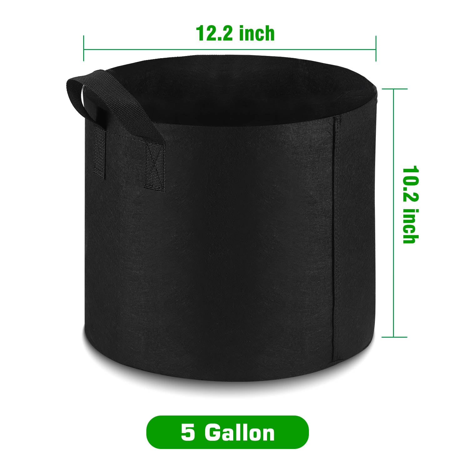 Lyincat grow bag with durable nylon handles enables easy movement when full