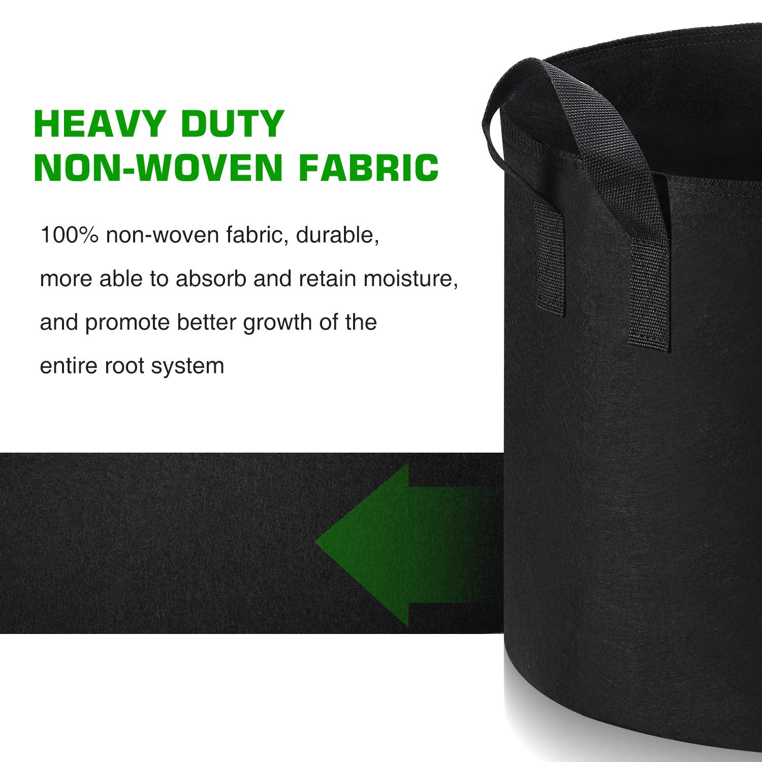 Reinforced stitching ensures long-term reuse and durability in busy gardens.