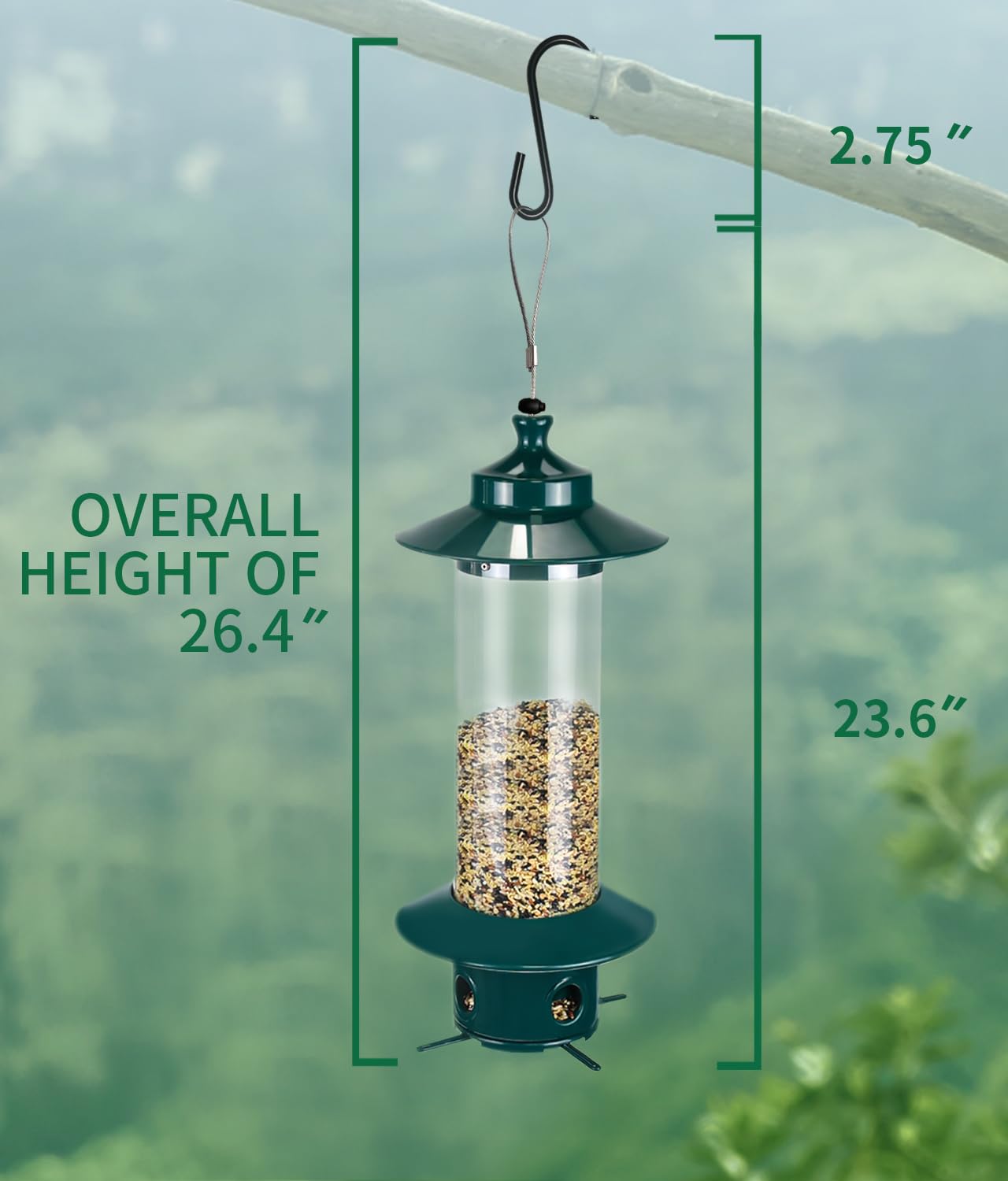 LYKENTOR bottom drainage keeps seeds dry in rain and dew