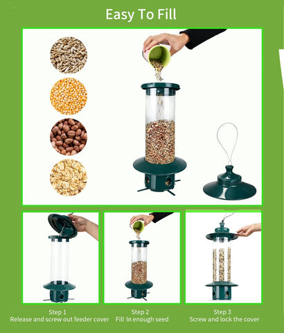 LYKENTOR clear seed container allowing quick seed level checks