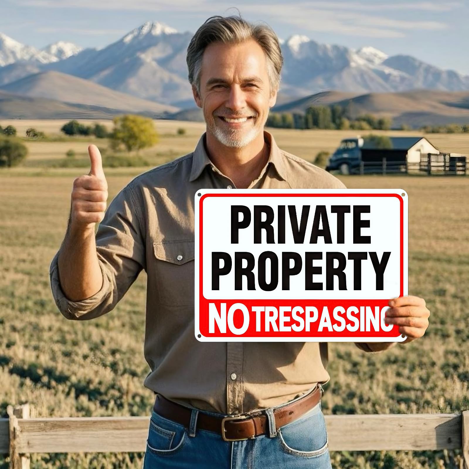 Lykjdnz reflective film no trespassing sign 8x12 improves night visibility.