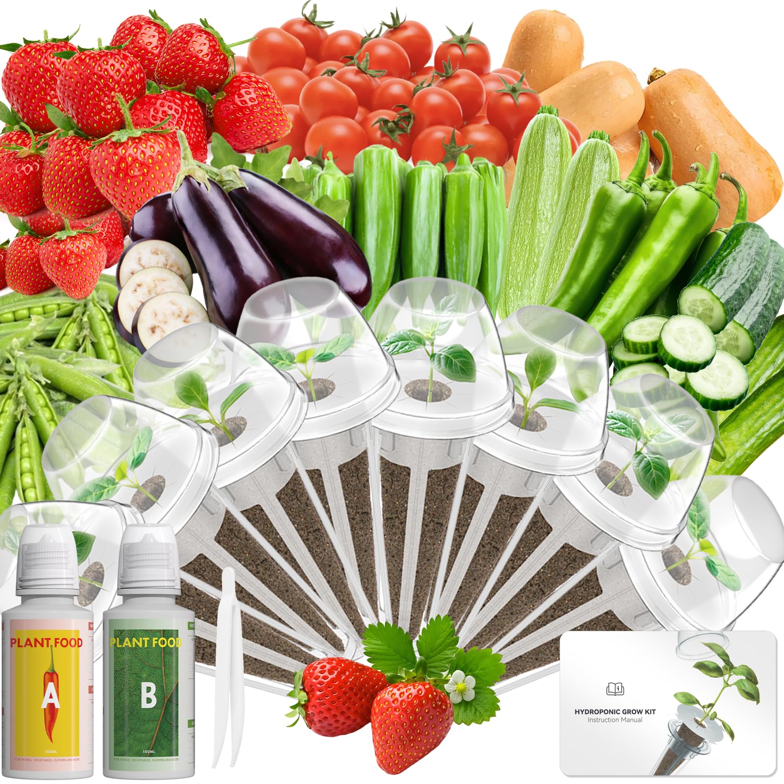 LYKOCLEAN 8-pod fruits seeds kit ready for hydroponic planting in AeroGarden systems