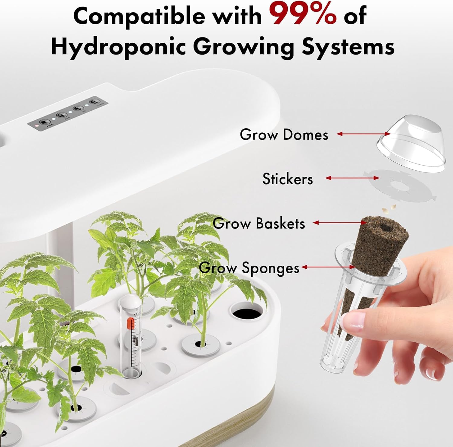 LYKOCLEAN compatible with AeroGarden iDOO and Ahopegarden hydroponic systems