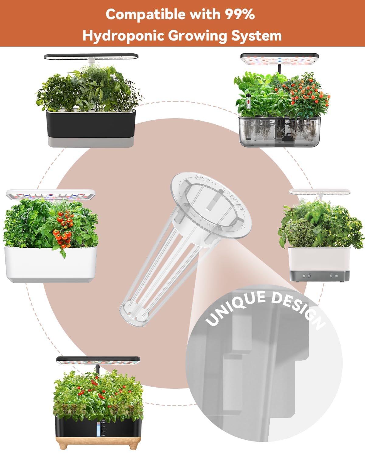 LYKOCLEAN eight domes to help maintain humidity during germination
