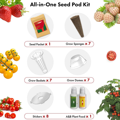LYKOCLEAN growing essentials box contents shown for a complete at-home setup