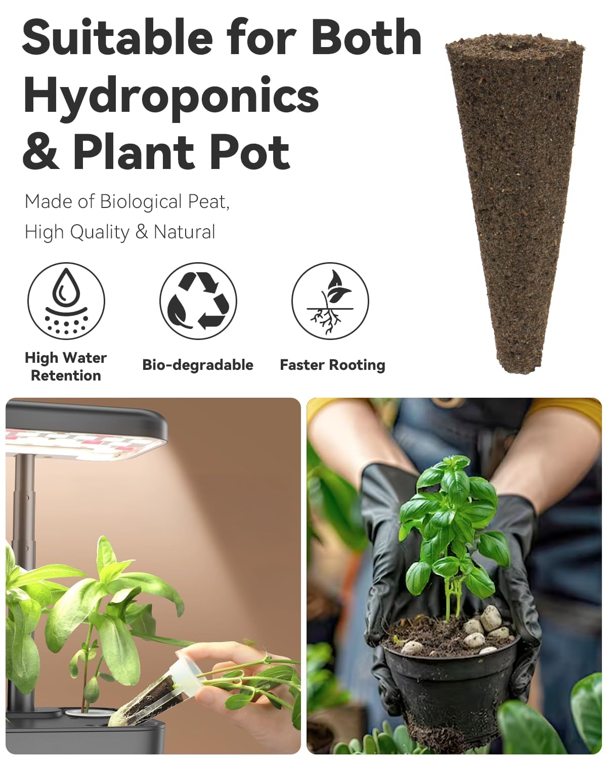 LYKOCLEAN hydroponic baskets compatible with multiple systems