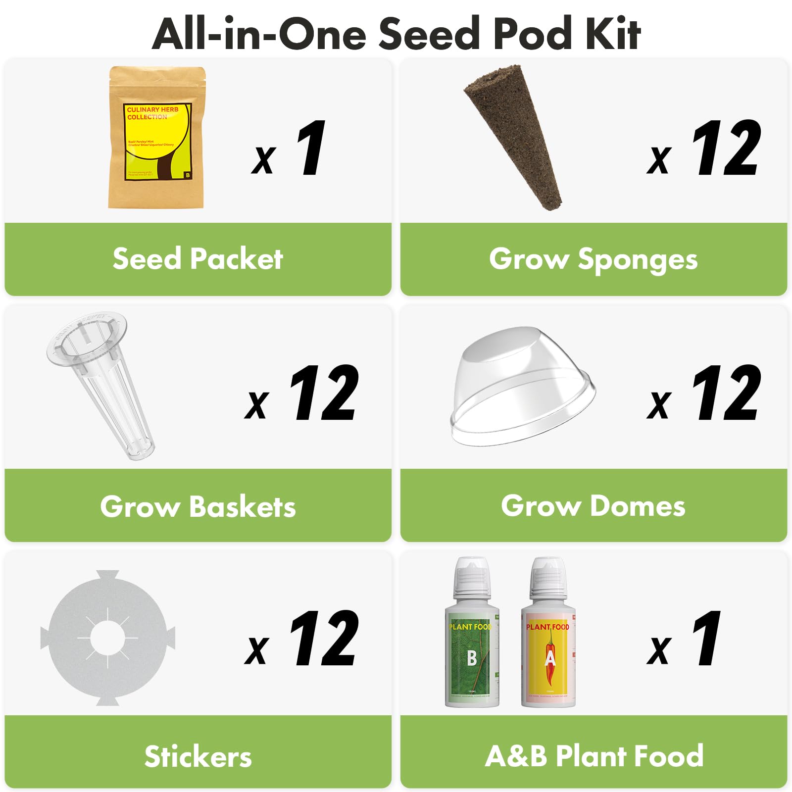 LykoClean basil seed pod kit ready for AeroGarden, ideal for fresh, fragrant dishes.