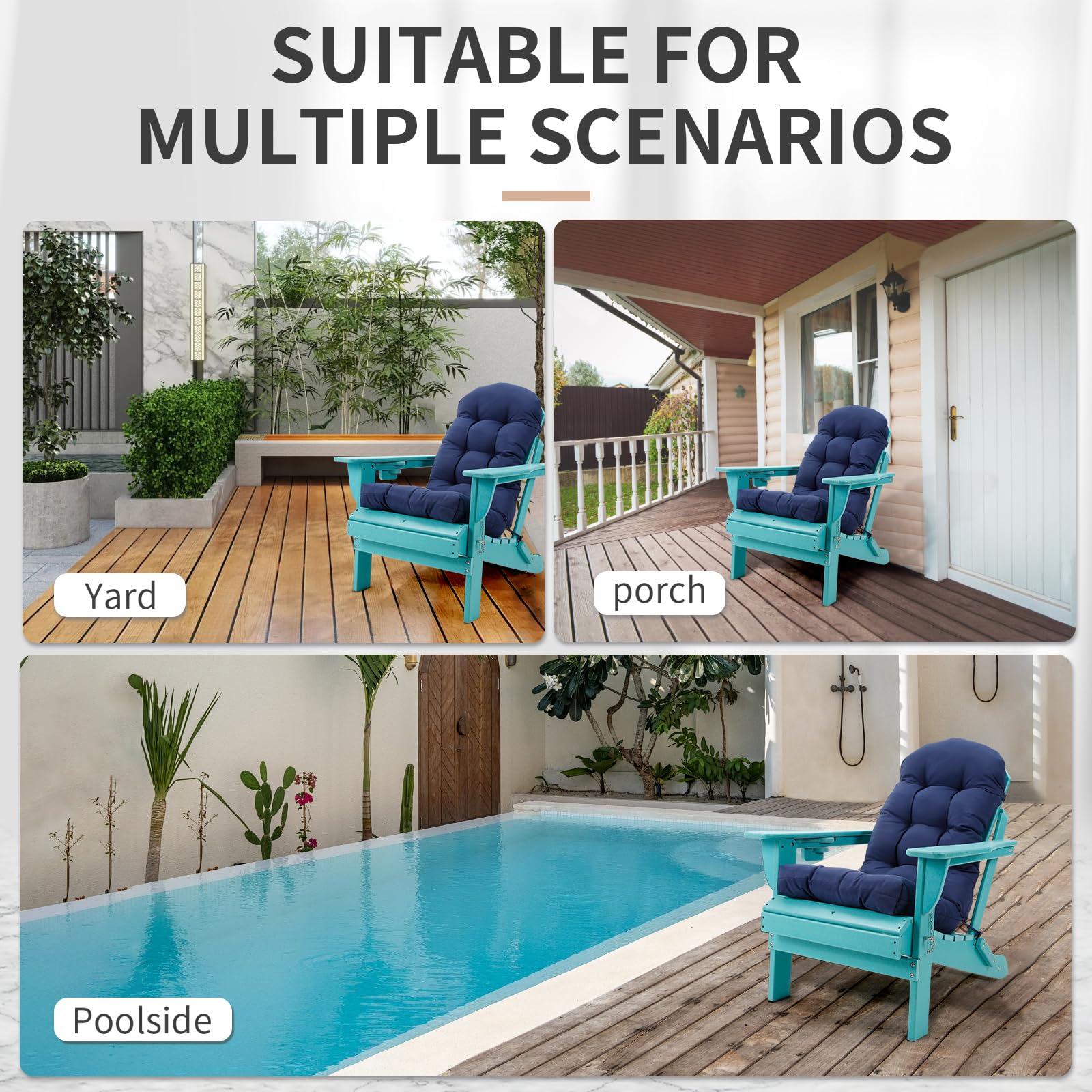 LYLNBYWK Adirondack cushions easy-clean fabric simplifies upkeep after outdoor use