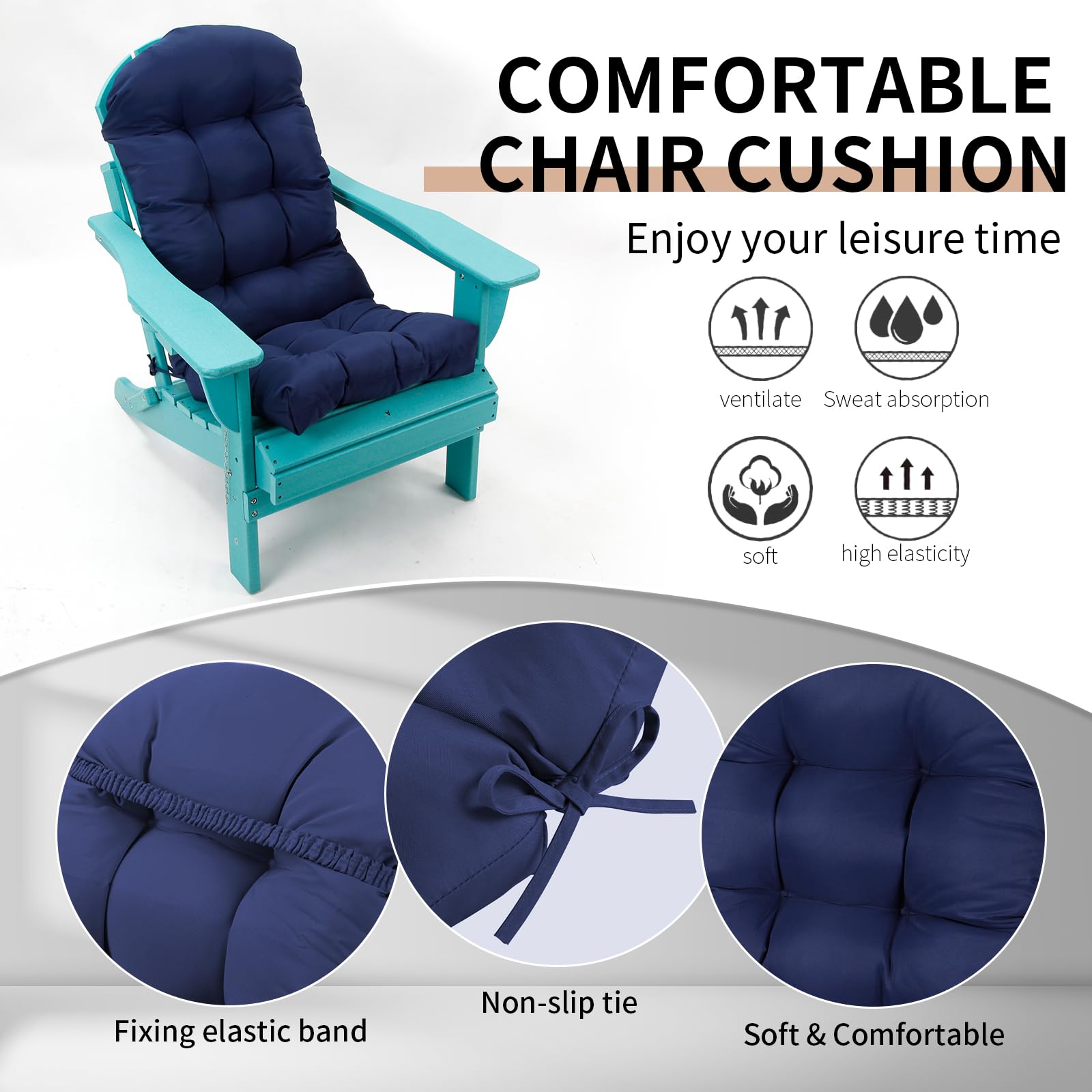 LYLNBYWK Adirondack cushions thick foam fill delivers plush comfort during use