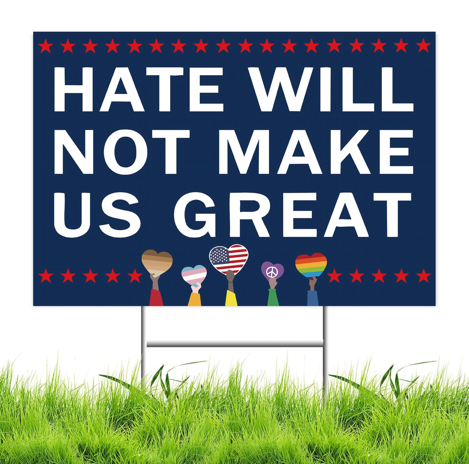 Lnyelxa yard sign double-sided for maximum visibility in any direction