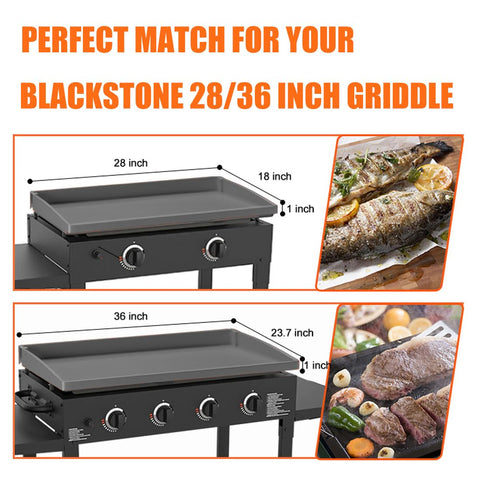 Lyonbi silicone mat on a 36-inch grill, trim-free fit.
