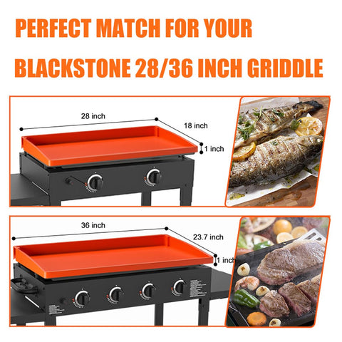 Lyonbi Blackstone silicone griddle mat offers a perfect fit for 28-inch models.