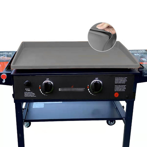 Lyonbi Blackstone silicone griddle mat top view showing secure fit