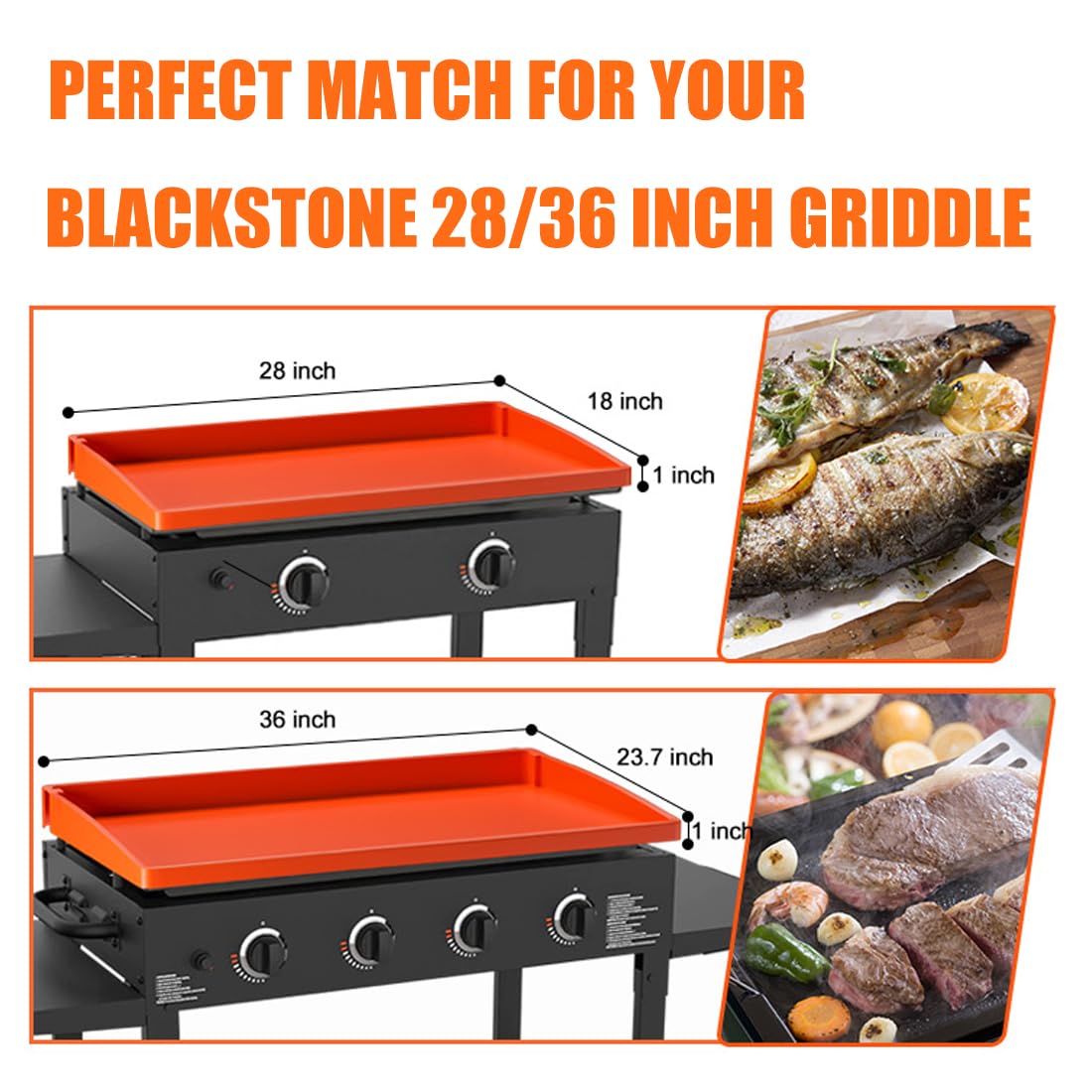 Lyonbi griddle cover non-slip bottom detail ensures stability.