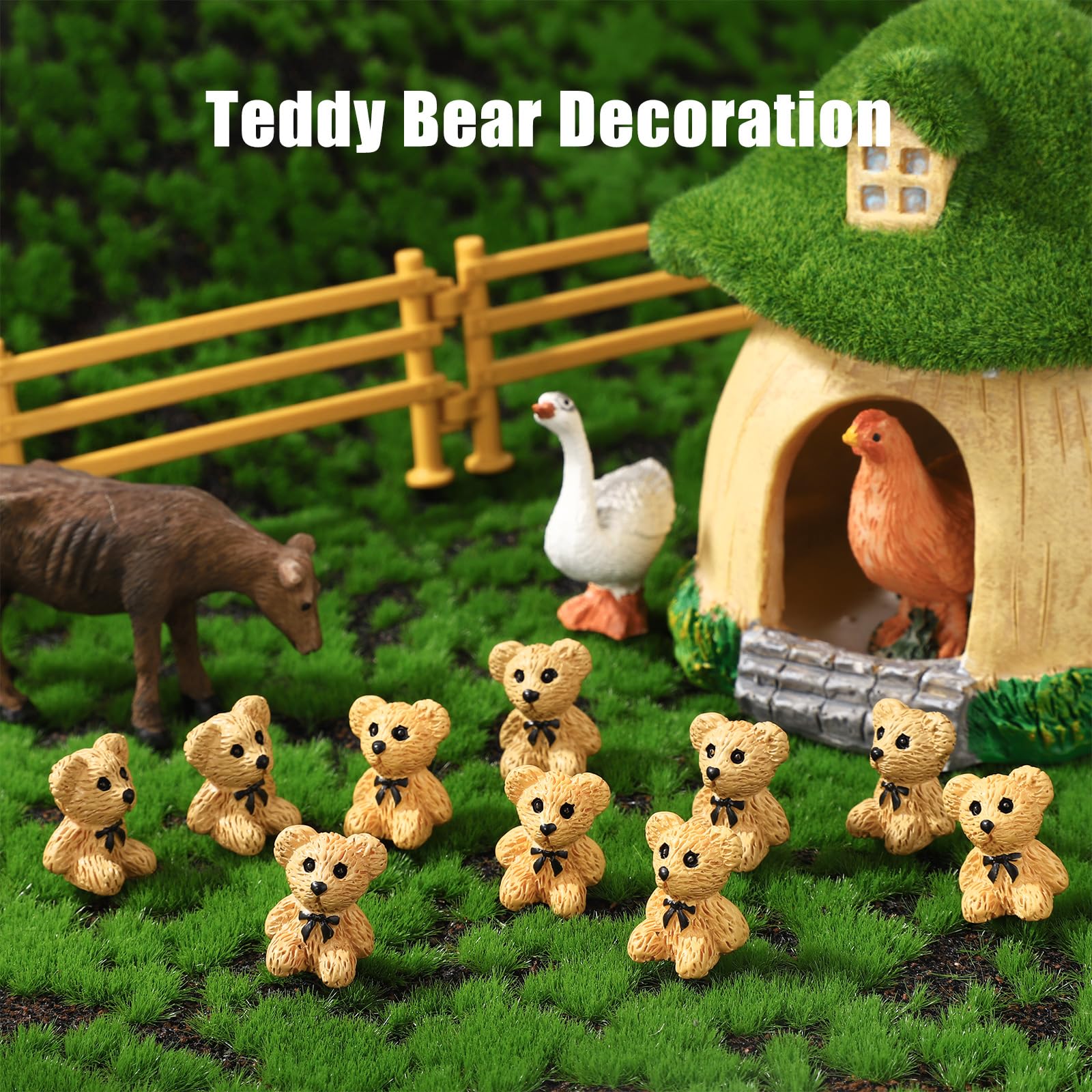 Lyreh mini bears suit dollhouses and model displays for charming details.