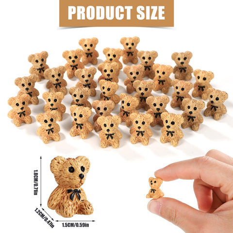 Lyreh resin teddy bears collection 30pcs displays versatile decor and gifting options.
