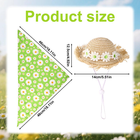Lyreh goose bandana with floral print brightens outdoor decor.