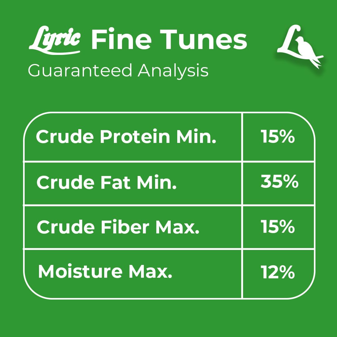 Lyric Fine Tunes Mix works with hopper feeders for convenient feeding.