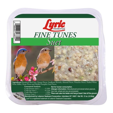Lyric Fine Tunes no-waste suet cake close-up highlights natural ingredients and no-waste formula