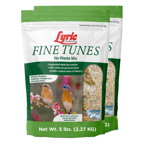 Lyric Fine Tunes seed bag front with 10 lb pack for year-round feeders.