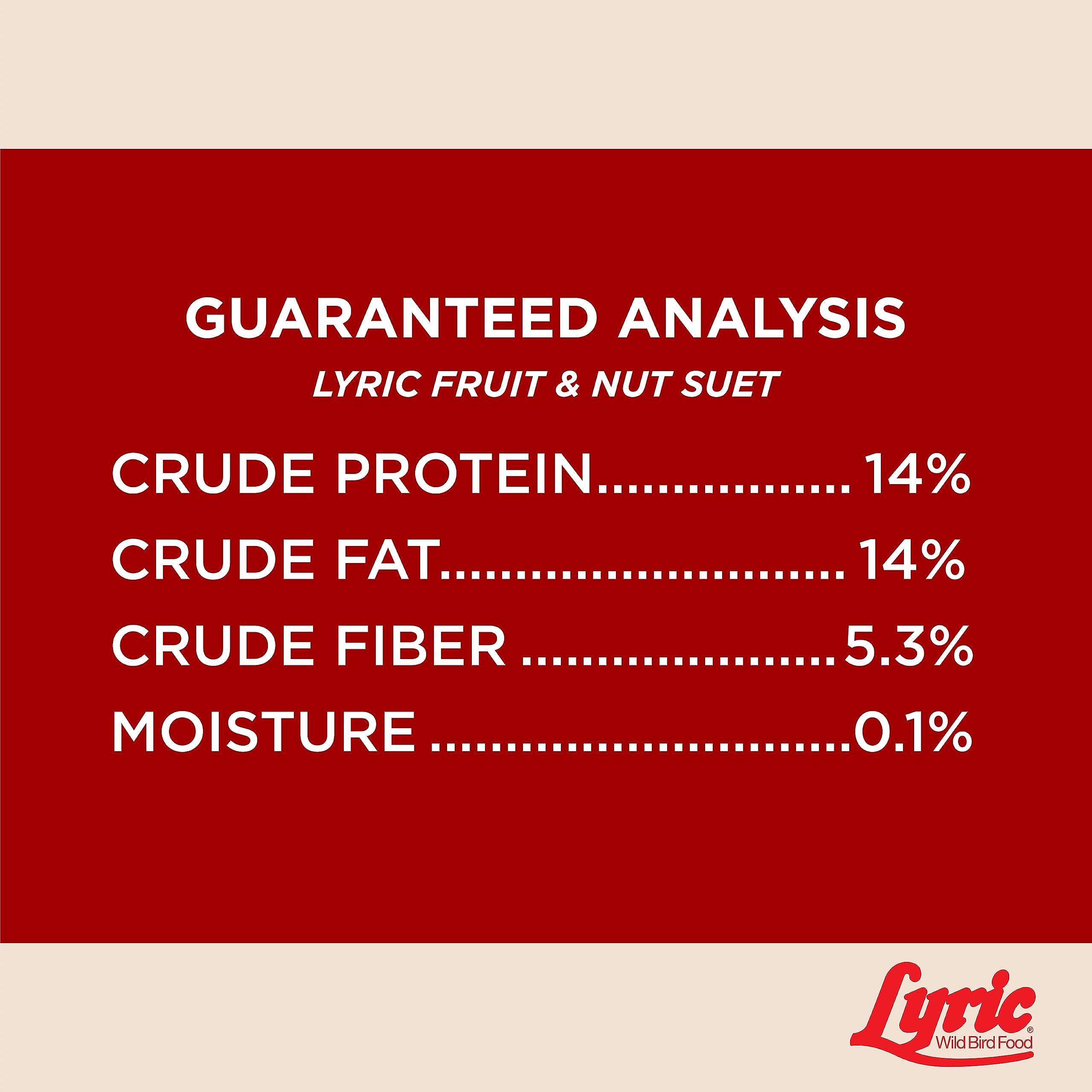 Lyric suet cake serving sample, easy-to-fill and mess-free
