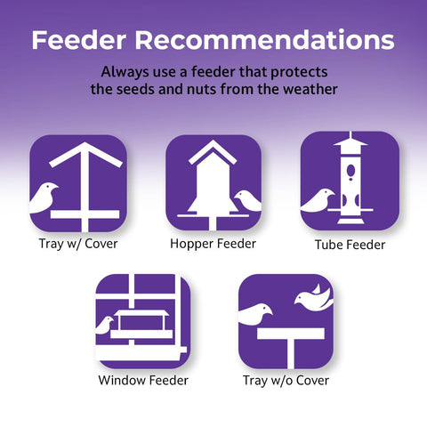 Lyric Wild Bird Mix: birds perched on a feeder enjoying the mix.