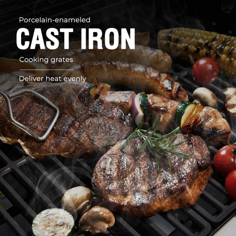 Lyromix 49200-BTU patio grill ready for patio gatherings