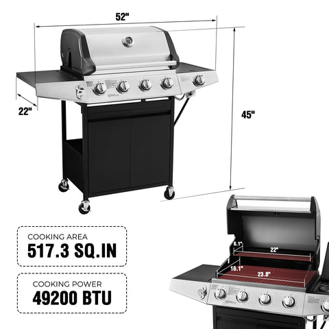Lyromix side burner grill side view ideal for sauces