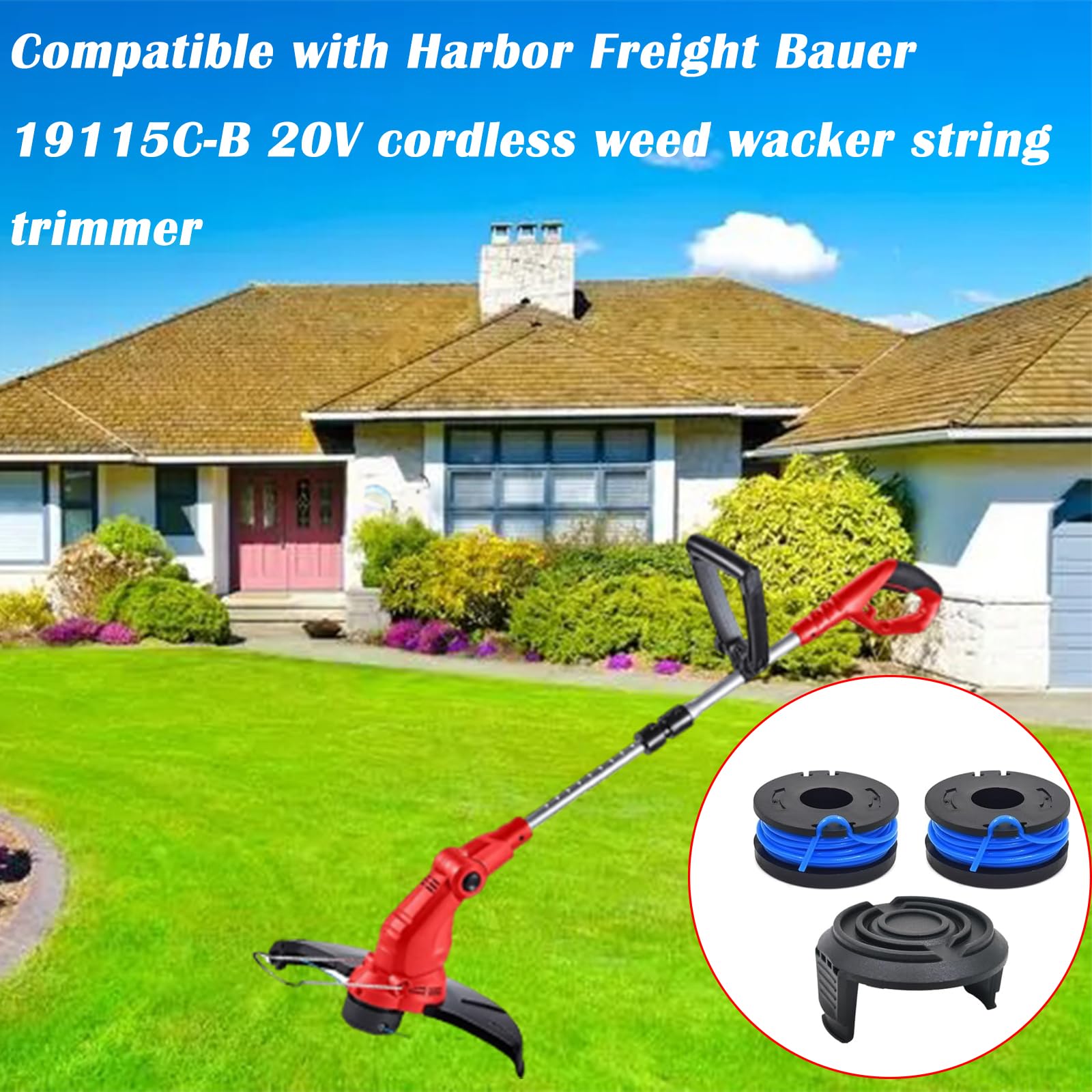 Lyshujli compatibility with Harbor Freight Bauer 19115C-B 20V trimmer