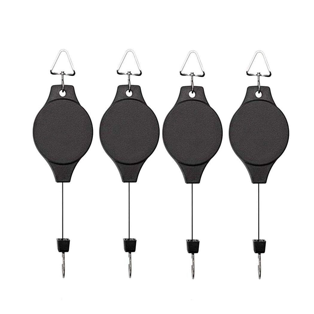 Lythor plant hook pulley mounted on wall with sturdy support for high hanging.