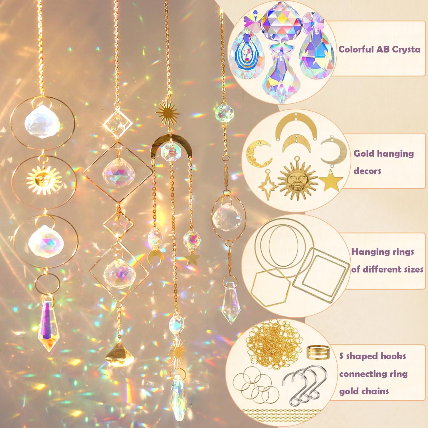 Lyukii crystal-pendant adds subtle sparkle to curtains and garlands