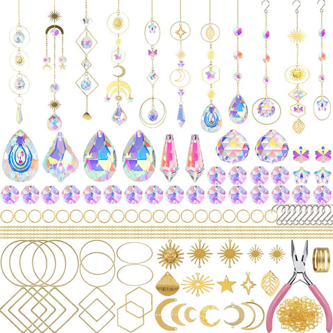 Lyukii suncatchers tear-drop crystal to create rainbow reflections in sunlight