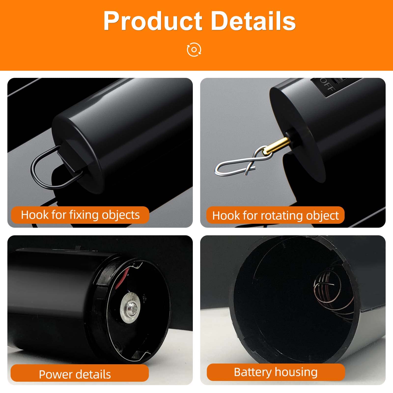 LZAOA wind spinner motor compact dimensions save space in tight setups.