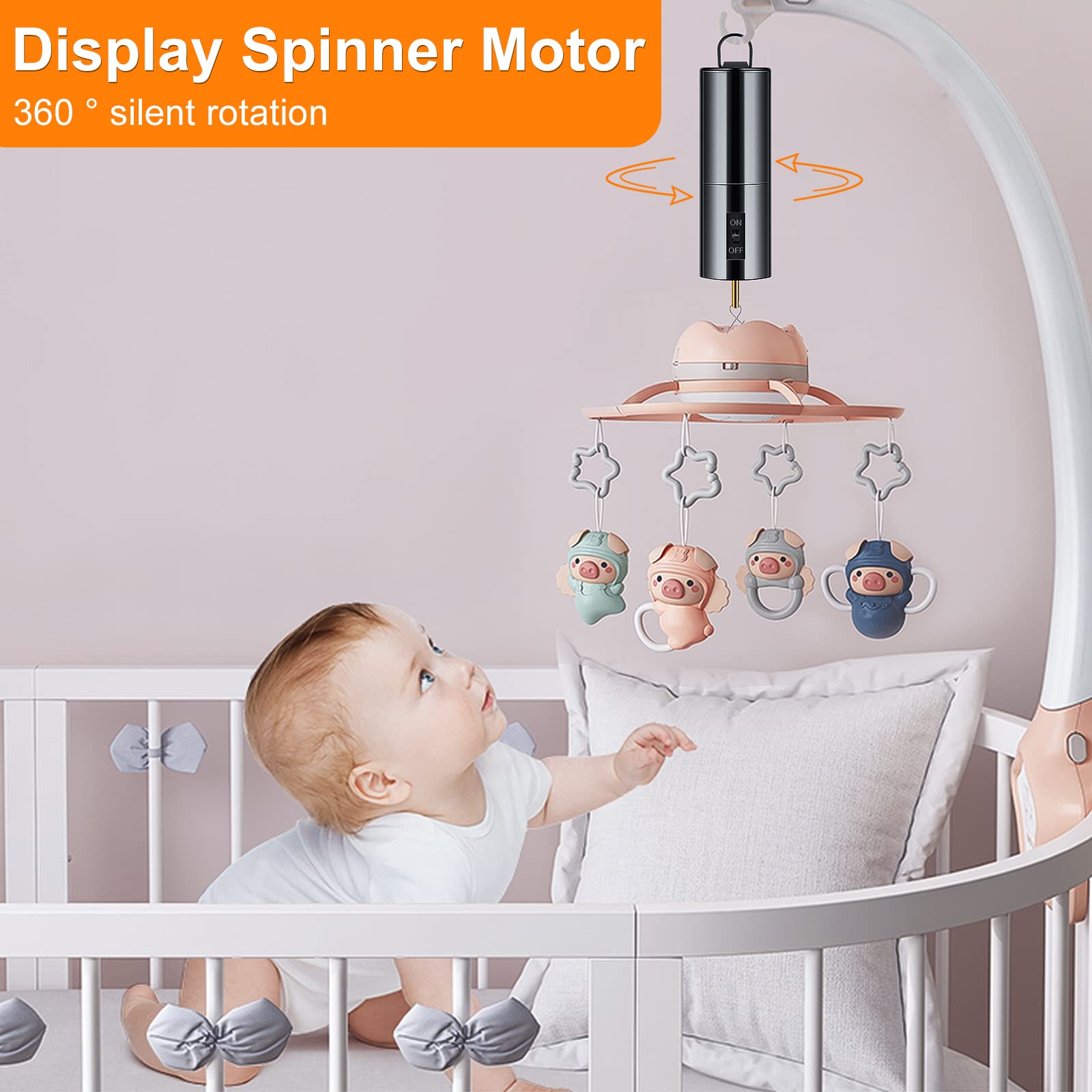 LZAOA wind spinner motor easy to install and rotate at 20-30 RPM.