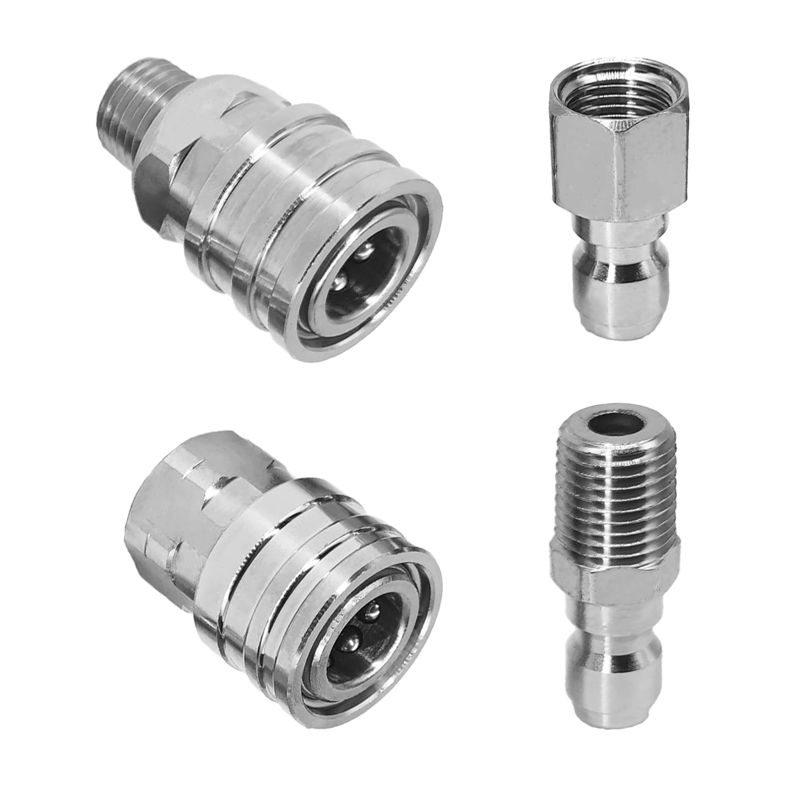 LZDICITARU 1/4-inch quick-connect fittings close-up for secure, fast connections.