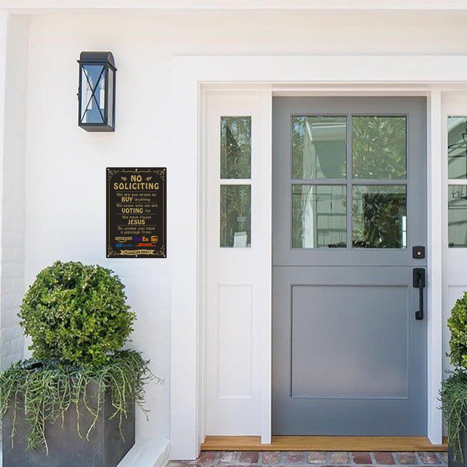 LZDICITARU No Soliciting Sign is a durable outdoor yard sign option.
