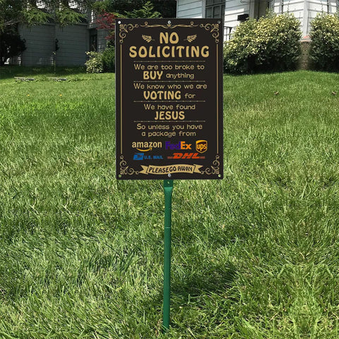 LZDICITARU No Soliciting Sign makes a practical gift for homeowners.
