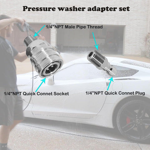 LZDICITARU 1/4-inch NPT compatibility for versatile hoses and nozzles.