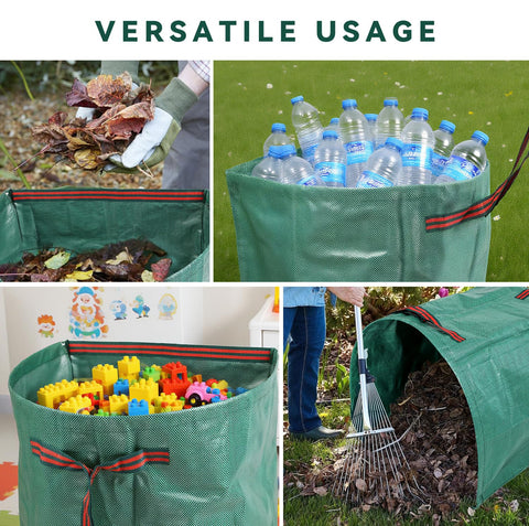 LZMYIVE 53-gallon capacity bag keeps large yard debris contained.