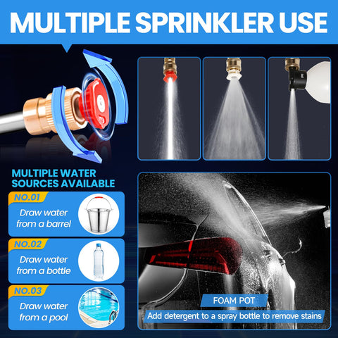 LZO 6-in-1 nozzle enabling versatile spray patterns for many surfaces.