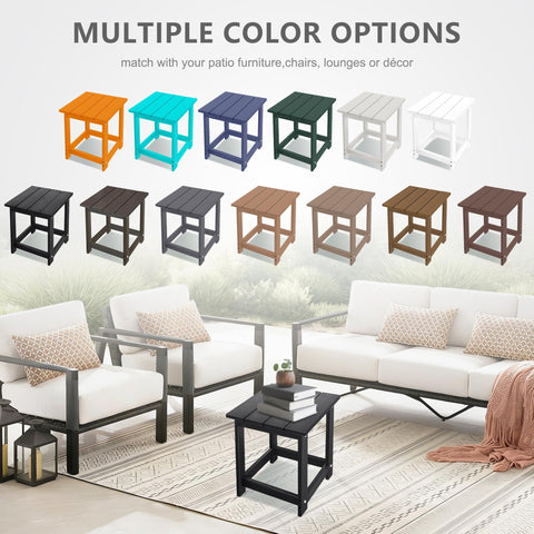 LZRS backyard poolside table ideal beside chairs for gatherings.