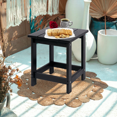 LZRS HDPE outdoor end table offering all-weather durability with low maintenance.