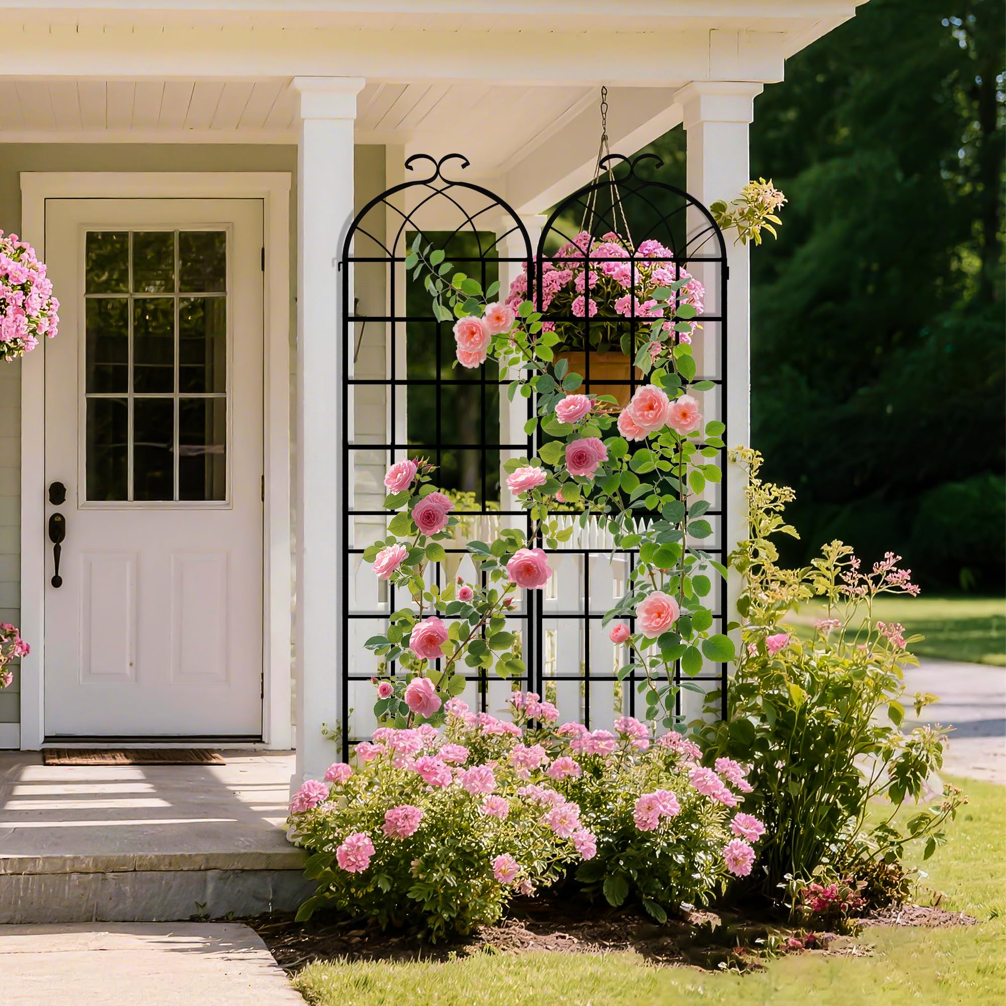 LZRS 83in rose-support trellis enables vertical growth for tall climbers.