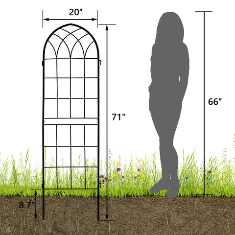 LZRS trellis with rust-proof black coating guards against weathering.