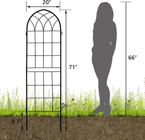 LZRS rustic iron arch decor brightens yards while supporting vines.