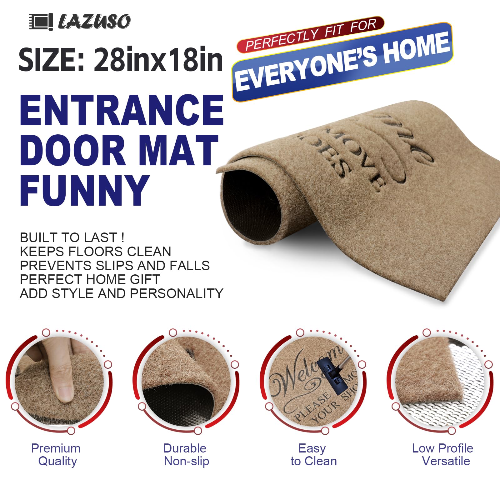 Lzuso Durable polypropylene fabric stands up to outdoor use and frequent traffic.