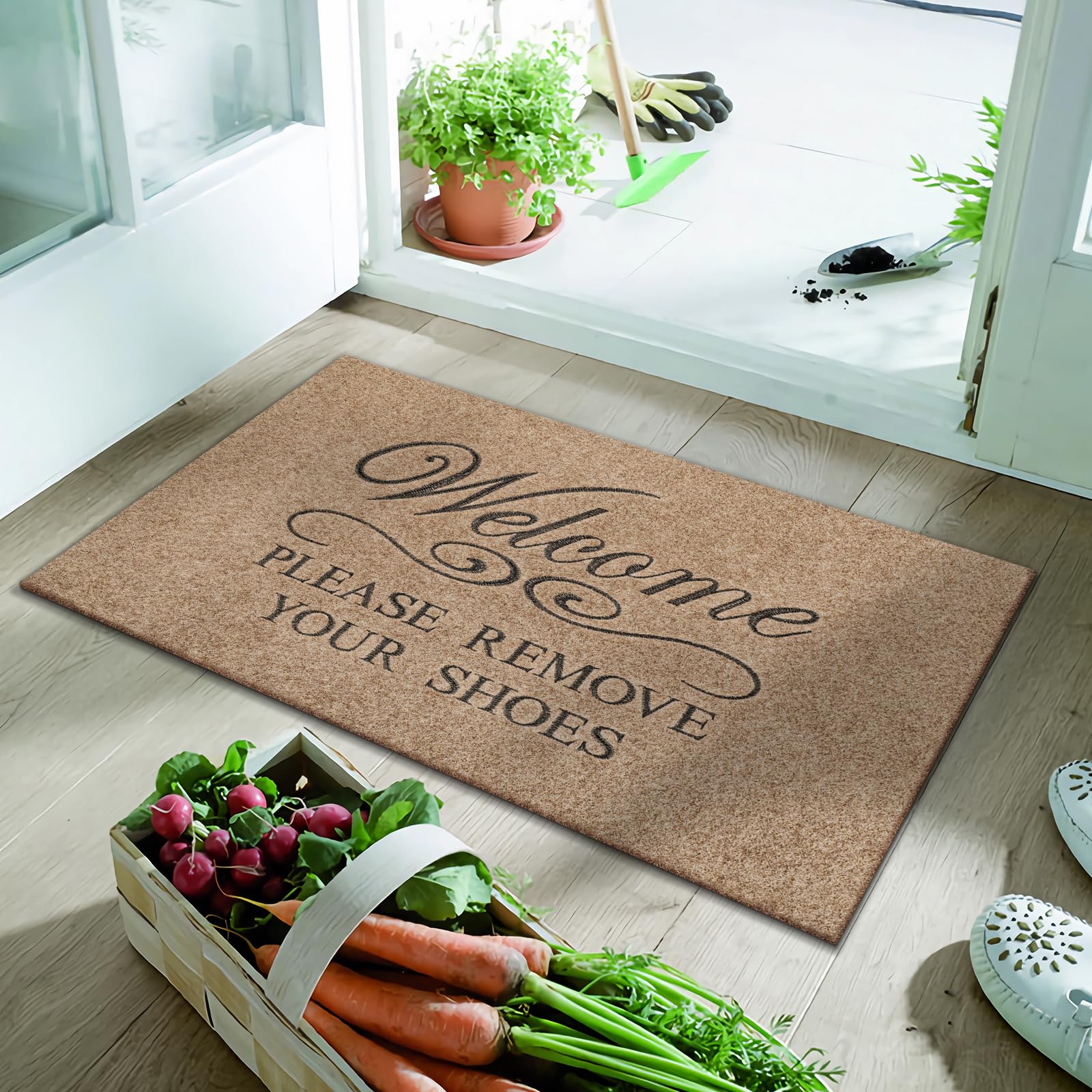 Lzuso Low-profile door mat glides under doors without snagging.