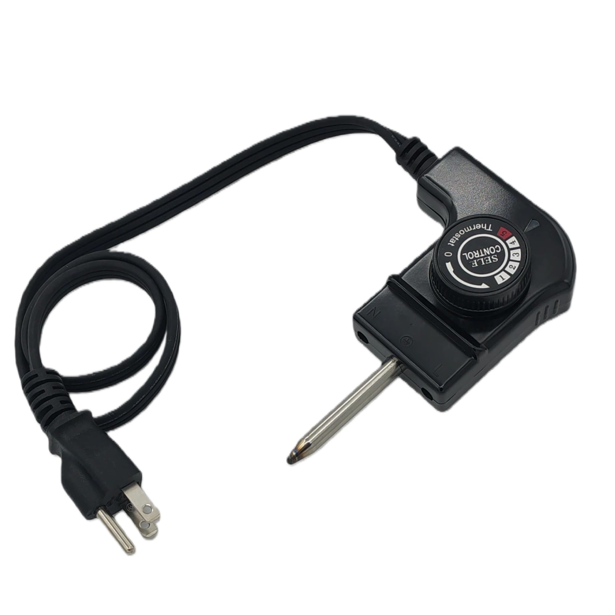 LZXQYMX adjustable thermostat probe cord in use for precise grilling temperature control